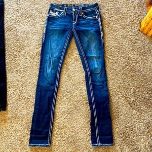 Rock Revival Jeans, Like new, size 26 waist, regular length, medium to dark wash